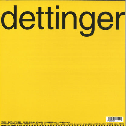 Dettinger-Oasis LP (Remastered 2024) (12"LP)
