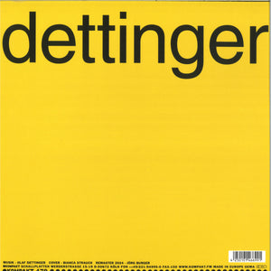 Dettinger-Oasis LP (Remastered 2024) (12"LP)